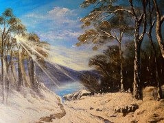 著名画家白丽艺术作品《瑞雪兆丰年》被中国国家博物馆纳入收藏