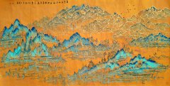 卜范勋作品《青绿山水画·万里江山千秋业》被故宫博物院收藏