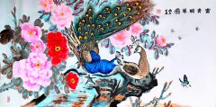 田明作品《富贵顕翠图》被故宫博物院收藏